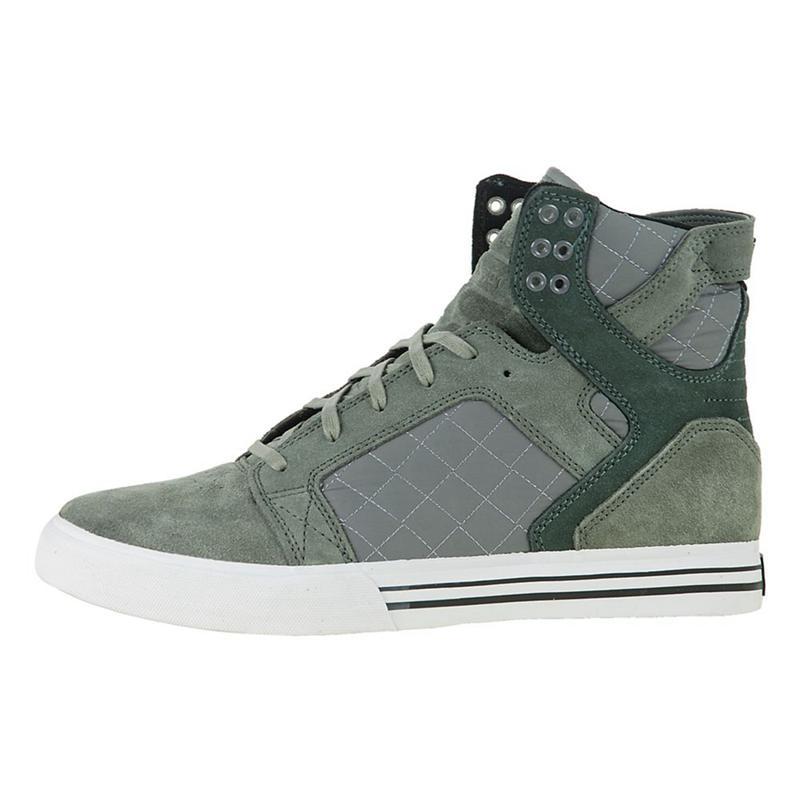 Zapatillas Altas Supra Argentina Hombre - SKYTOP Gris Verde (OBGAD-0537)